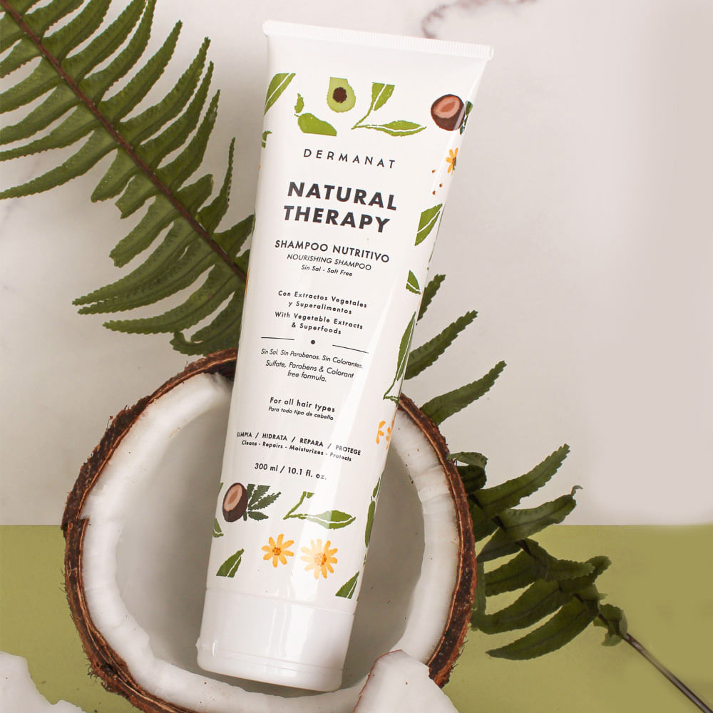 SHAMPOO DERMANAT NUTRITIVO NATURAL THERAPY |DERMANAT |FACES