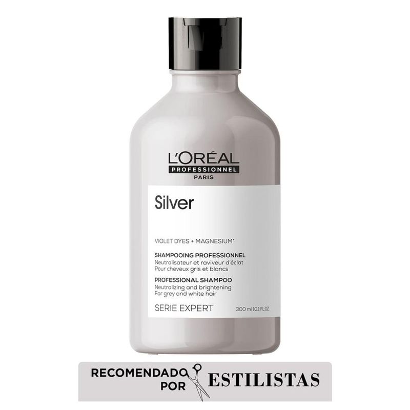 SHAMPOO-SILVER-CUIDADO-DEL-CABELLO-BLANCO-LOREAL-PROFESSIONNEL-300ML