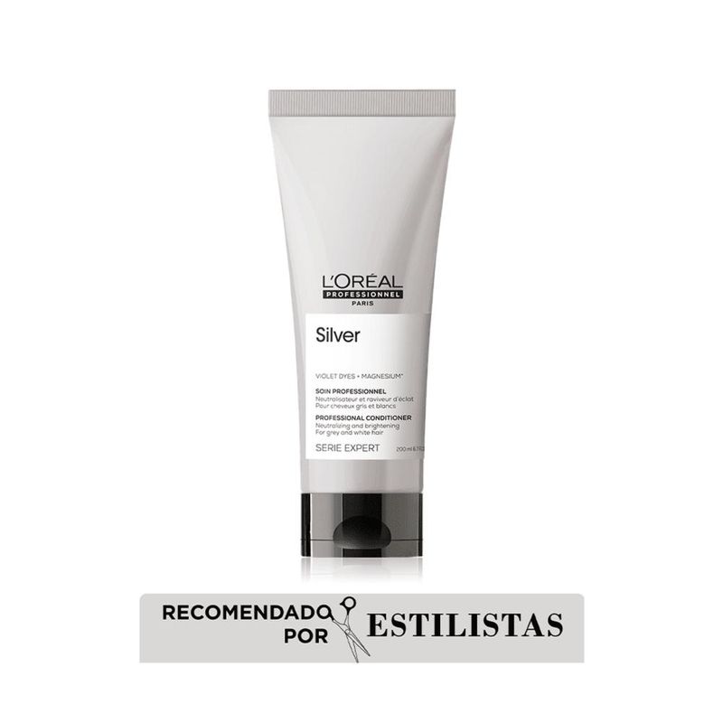 ACONDICIONADOR-SILVER-SUAVIDAD-Y-BRILLO-CABELLO-BLANCO-LOREAL-PRO