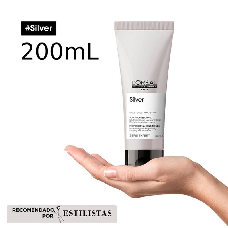ACONDICIONADOR-SILVER-SUAVIDAD-Y-BRILLO-CABELLO-BLANCO-LOREAL-PRO