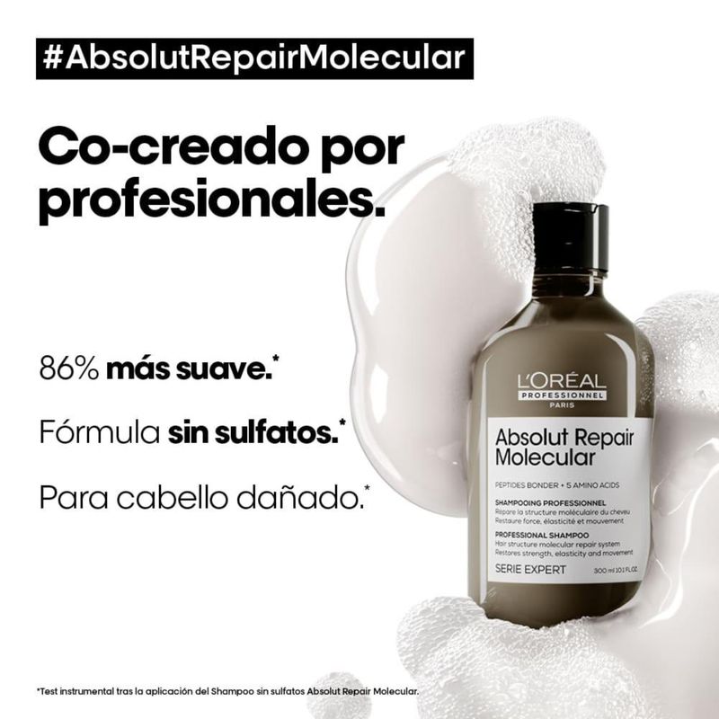 SHAMPOO-REPARADOR-ABSOLUT-REPAIR-MOLECULAR-PARA-CABELLO-MUY-DAÑADO-LOREAL-PRO-300ML
