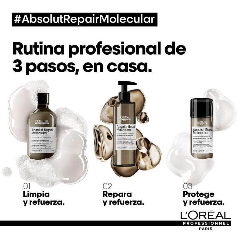 SHAMPOO-REPARADOR-ABSOLUT-REPAIR-MOLECULAR-PARA-CABELLO-MUY-DAÑADO-LOREAL-PRO-300ML
